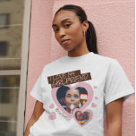 Ich Liebe meine Freundin | Benutzerdefiniertes 2 F T-Shirt<br><div class="desc">Erstellen Sie Ihre eigene Geschenkidee mit dieser Vorlage "I Liebe my Girlfriend Custom 2 Foto Niedlich T - Shirt" in Pastellrosa und Braun,  in jeder Farbe anpassbar. Fügen Sie 2 Fotos und 2 benutzerdefinierte Text in spielerischem handgeschriebenem Schriftart hinzu. Kein Minimum.</div>