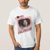 Ich Liebe meine Freundin | Benutzerdefiniertes Fot T-Shirt (Vorderseite)
