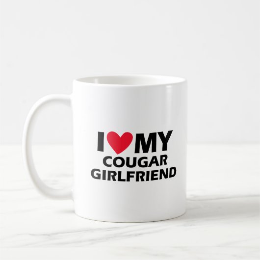 Ich Liebe meine Freundin Cougar Kaffeetasse (Links)