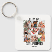 Ich Liebe meine Freundin Custom 9 Foto Collage Schlüsselanhänger (Vorderseite)