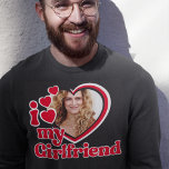 Ich Liebe meine Freundin Custom Black Crewneck Sweatshirt<br><div class="desc">I Liebe My Girlfriend Shirt - Hochladen eines Fotos für das Innere</div>