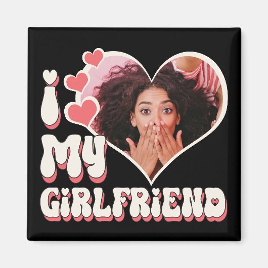 Ich Liebe meine Freundin Custom Black Magnet (Vorne)