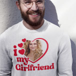 Ich Liebe meine Freundin Custom Crewneck Sweatshirt<br><div class="desc">I Liebe My Girlfriend Shirt - Hochladen eines Fotos für das Innere</div>