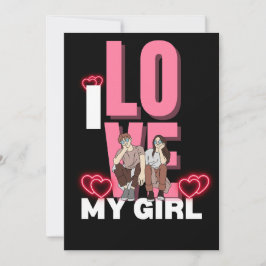 Ich Liebe meine Freundin Custom Einladung