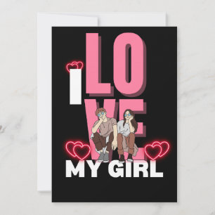 Ich Liebe meine Freundin Custom Einladung