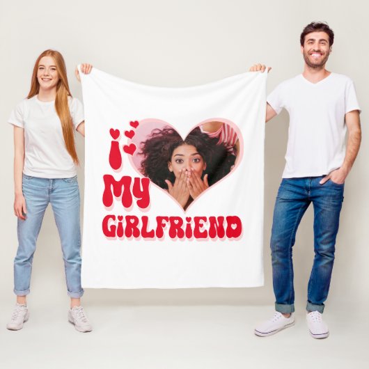Ich Liebe meine Freundin Custom Funny Fleecedecke (Beispiel)