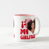 Ich Liebe meine Freundin Custom Funny Zweifarbige Tasse (VorderseiteRechts)