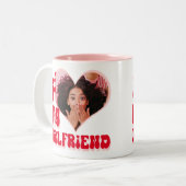 Ich Liebe meine Freundin Custom Funny Zweifarbige Tasse (Vorderseite Links)