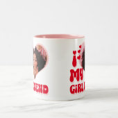 Ich Liebe meine Freundin Custom Funny Zweifarbige Tasse (Mittel)