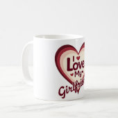 Ich liebe meine Freundin Custom Kaffeetasse (Vorderseite Links)