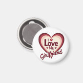 Ich liebe meine Freundin Custom Magnet (Vorderseite/Rückseite)
