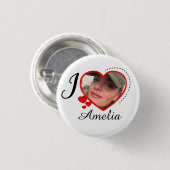 Ich Liebe Meine Freundin Custom Personalisiert Button (Vorne & Hinten)