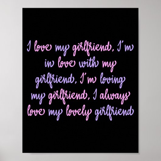 Ich Liebe meine Freundin Custom Poster (Vorne)