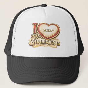Ich liebe meine Freundin Custom Truckerkappe