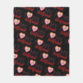 Ich Liebe meine Freundin Foto Black Fleece Blanket (Vorderseite)