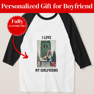 Ich liebe meine Freundin Foto Raglan T-Shirt Gesch