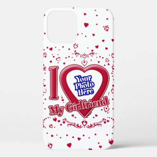 Ich Liebe meine Freundin Foto Red Hearts Case-Mate iPhone Hülle (Rückseite)