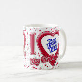 Ich Liebe meine Freundin Foto Red Hearts Kaffeetasse (VorderseiteRechts)