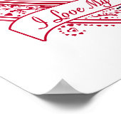 Ich Liebe meine Freundin! Foto Red Hearts Poster (Ecke)