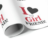 Ich Liebe meine Freundin Geschenkpapier (Rolleneckpunkt)