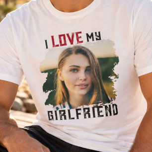 Ich liebe meine Freundin Grunge Benutzerfoto T-Shirt