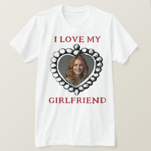 Ich Liebe meine Freundin Heart Foto T-Shirt