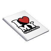 Ich Liebe meine Freundin, im Herzen mein gf, i Lie Notizblock (Rechte Seite)