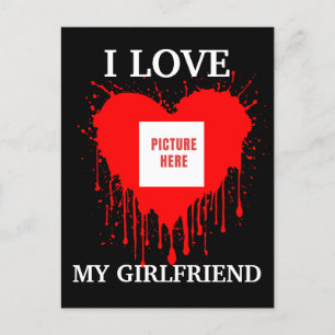 ICH LIEBE MEINE FREUNDIN INDIVIDUELLER VALENTINSTA POSTKARTE