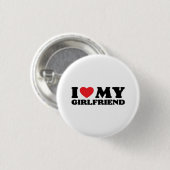 Ich liebe meine Freundin klassisch Button (Vorne & Hinten)