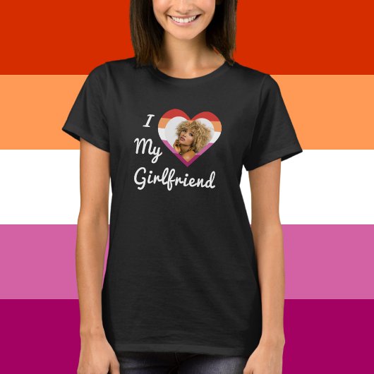 Ich Liebe meine Freundin Lesbian Prix Custom Foto T-Shirt