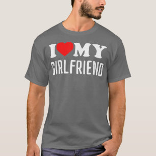Ich Liebe meine Freundin Niedlich Couple GF Father T-Shirt