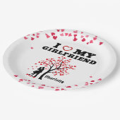 Ich Liebe meine Freundin Pappteller (Schrägansicht)