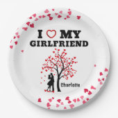 Ich Liebe meine Freundin Pappteller (Vorderseite)