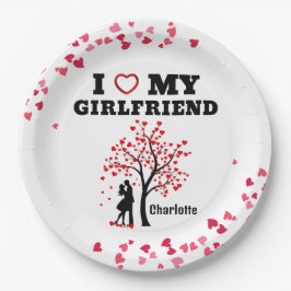 Ich Liebe meine Freundin Pappteller