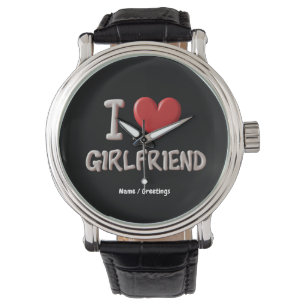 Ich Liebe meine Freundin Perfect Art Zuneigung zu Armbanduhr