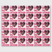 Ich Liebe Meine Freundin Personalisiert Foto Geschenkpapier (Flach)