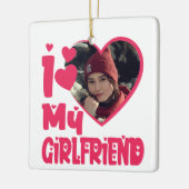 Ich Liebe Meine Freundin Personalisiert Foto Keramikornament (Links)