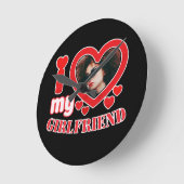 Ich Liebe Meine Freundin Personalisiert Runde Wanduhr (Winkel)