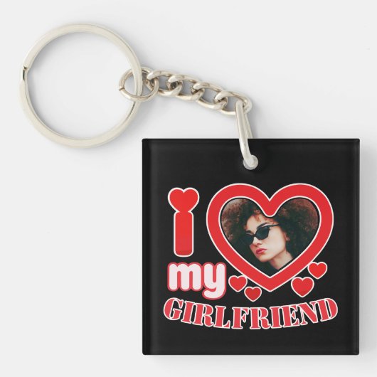 Ich Liebe Meine Freundin Personalisiert Schlüsselanhänger (Vorderseite)