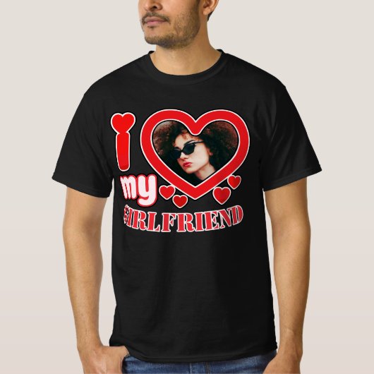 Ich Liebe Meine Freundin Personalisiert T-Shirt (Vorderseite)
