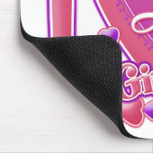 Ich Liebe Meine Freundin pink/lila - Herz Mousepad (Ecke)