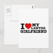 Ich Liebe meine Freundin Postkarte (Vorne/Hinten)