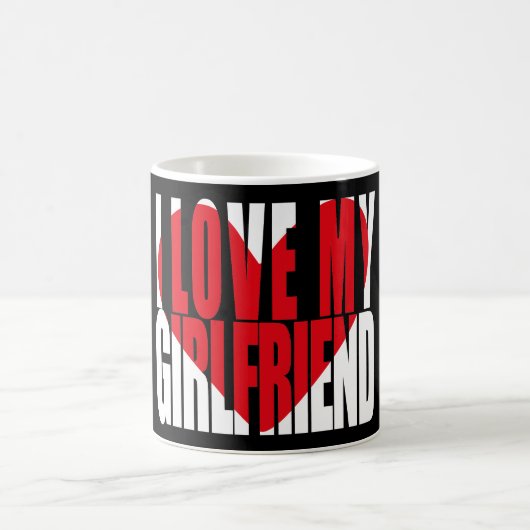 Ich Liebe meine Freundin Red Heart Kaffeetasse (Mittel)