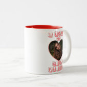 Ich Liebe Meine Freundin rosa Herz Custom Foto Zweifarbige Tasse (VorderseiteRechts)