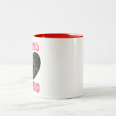 Ich Liebe Meine Freundin rosa Herz Custom Foto Zweifarbige Tasse (Mittel)