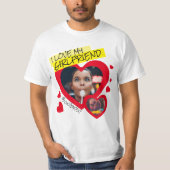Ich Liebe meine Freundin rotes Foto Text y2k T-Shirt (Vorderseite)