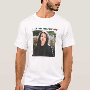 Ich liebe meine Freundin rotes Herz benutzerdefini T-Shirt