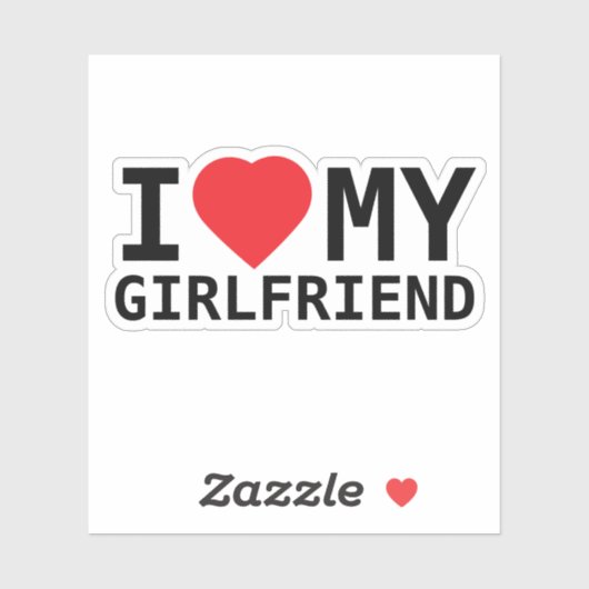 Ich Liebe meine Freundin Sticker (Blatt)