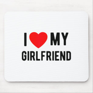 Ich liebe meine Freundin süße passende Valentinsta Mousepad