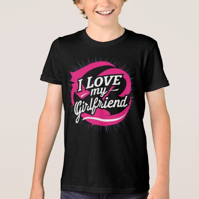 Ich Liebe meine Freundin Tri-Blend Shirt (Vorderseite)